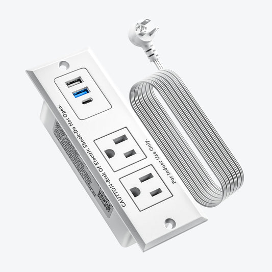 DOACE Power Strip - USB-C Recessed Charging | USB, AC Outlets