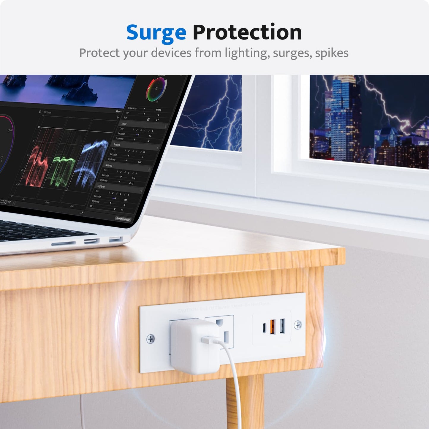 DOACE Recessed Power Strip