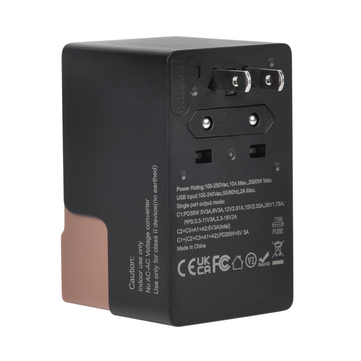 DOACE FC-T35C | 3USB-C+2USB-A 35W GaN PD&QC3.0 Travel Adapter