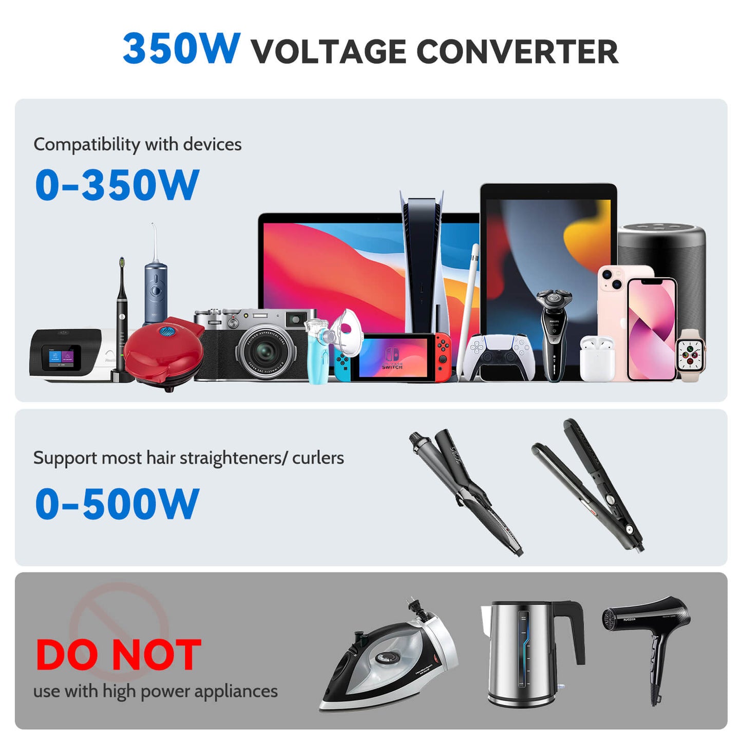 DOACE LC-X30 100% pure sine wave 350W traveling voltage converter - DOACE Team