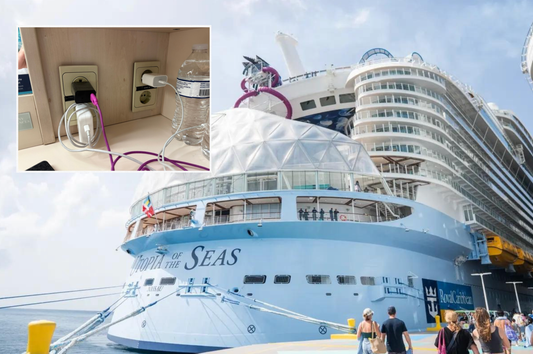 What should be noted when using a travel transformer on a cruise ship?