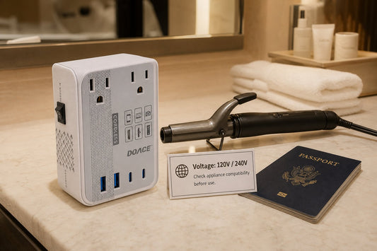 Can I Use My US Curling Iron Abroad? Adapter, Converter, and Dual-Voltage Rules