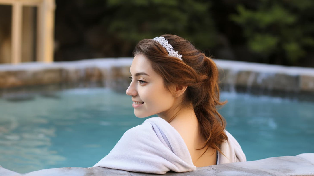 Pictures of women soaking in hot springs