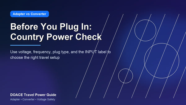 Country Voltage, Frequency, and Plug Type Table for Travelers