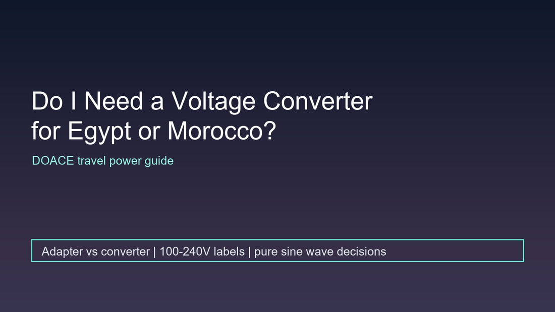 Do I Need a Voltage Converter for Egypt or Morocco?