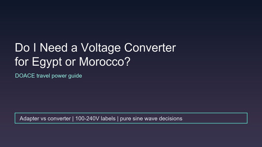 Do I Need a Voltage Converter for Egypt or Morocco?