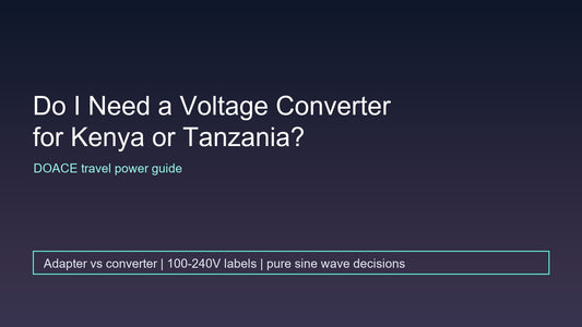 Do I Need a Voltage Converter for Kenya or Tanzania?