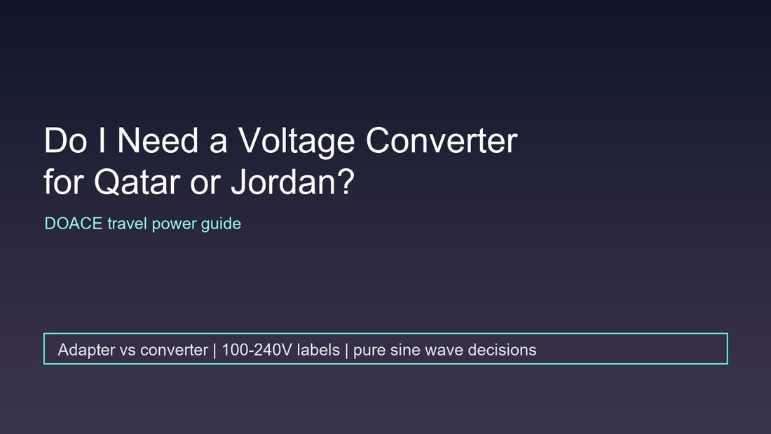 Do I Need a Voltage Converter for Qatar or Jordan?