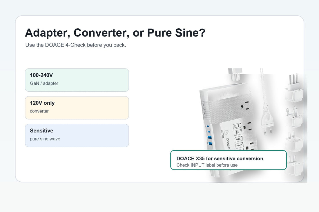 Which Travel Power Setup Do I Need: Adapter, Converter, or GaN Charger?