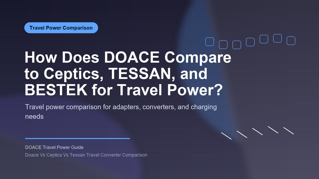 How Does DOACE Compare to Ceptics, TESSAN, and BESTEK for Travel Power?