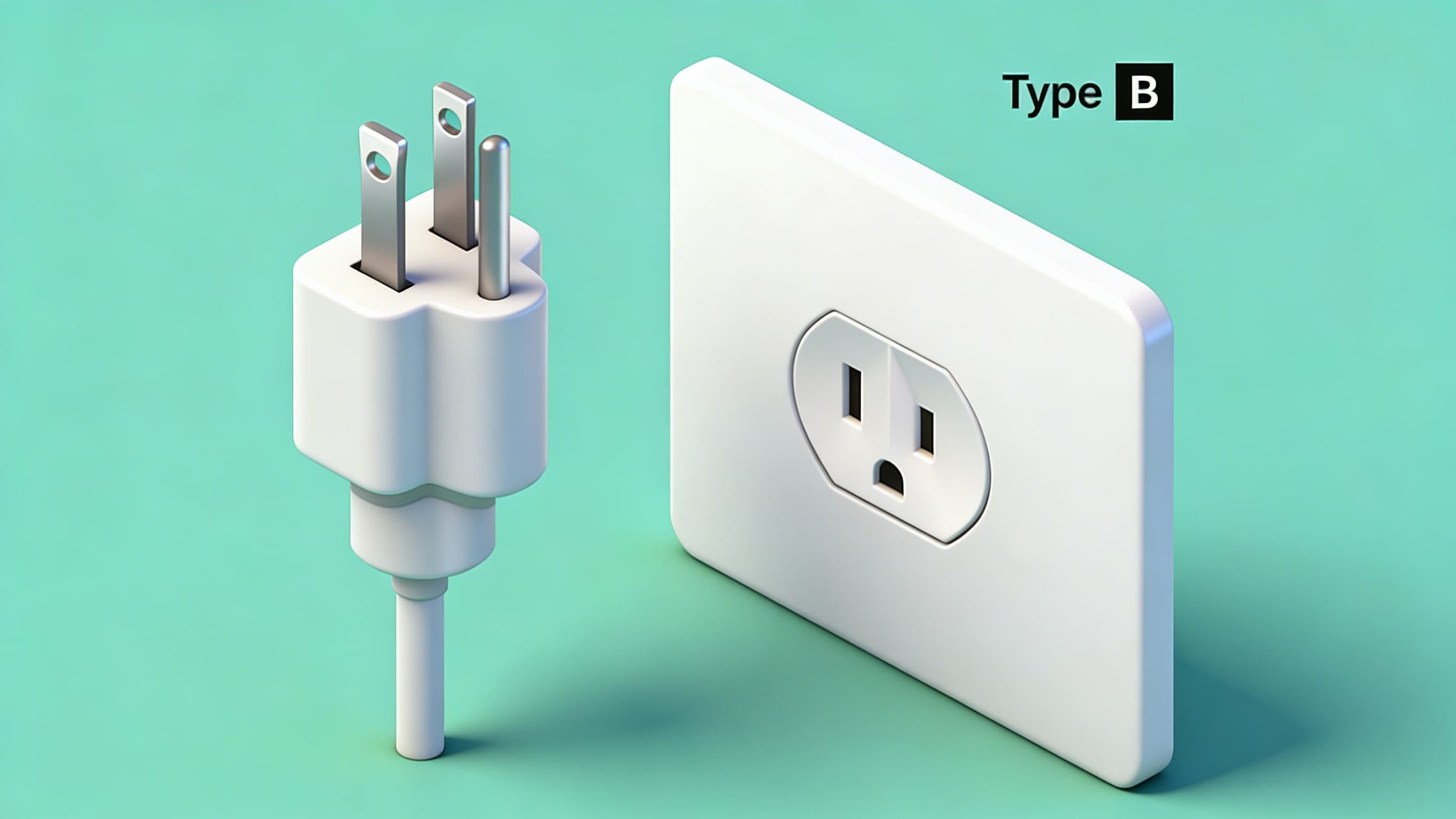 Type B plug and socket reference