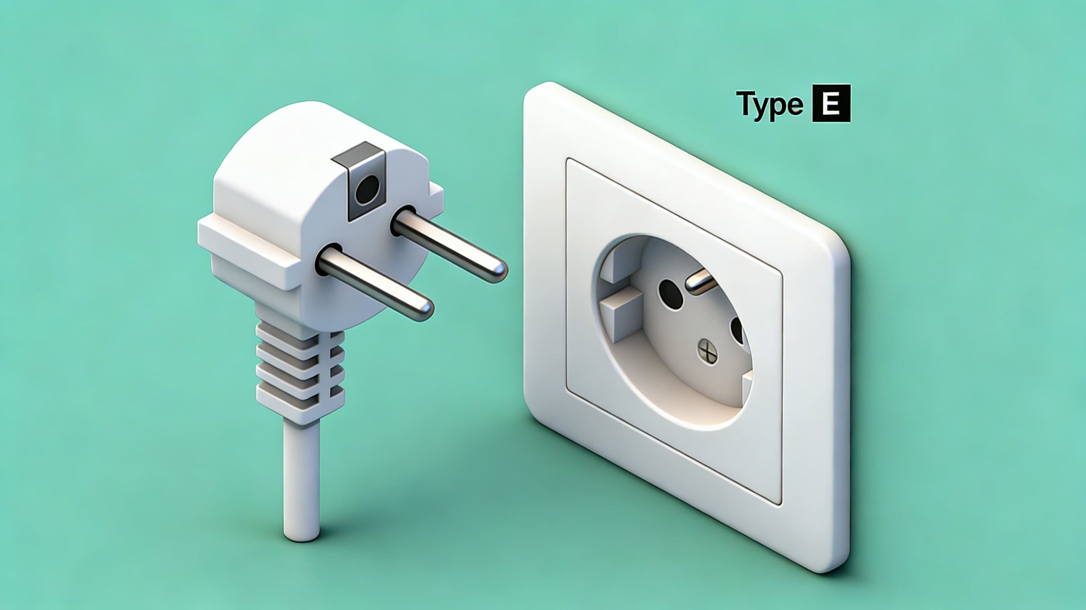 Type E Plug — standard in Czech Republic, France, Belgium, and Poland