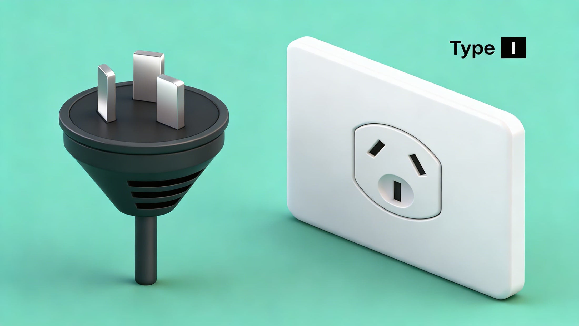 Type I plug and socket used in Australia and New Zealand