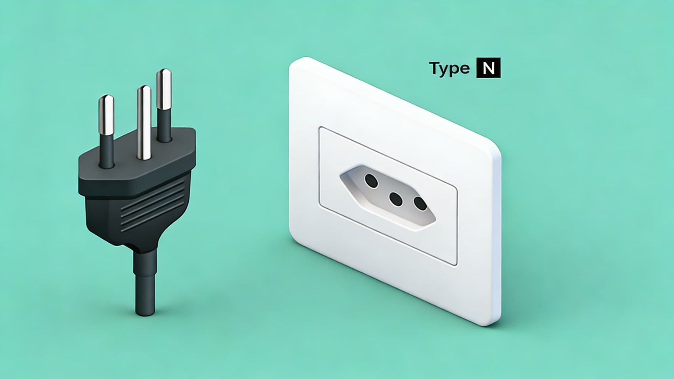 Type N plug and socket used in Brazil and South Africa contexts