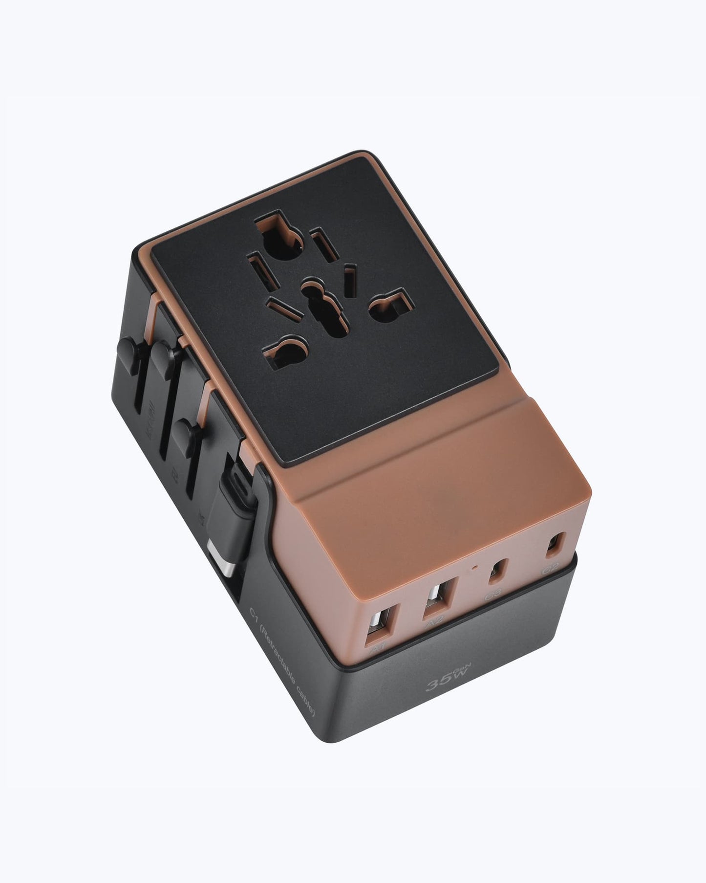 DOACE FC-T35C | 3USB-C+2USB-A 35W GaN PD&QC3.0 Travel Adapter