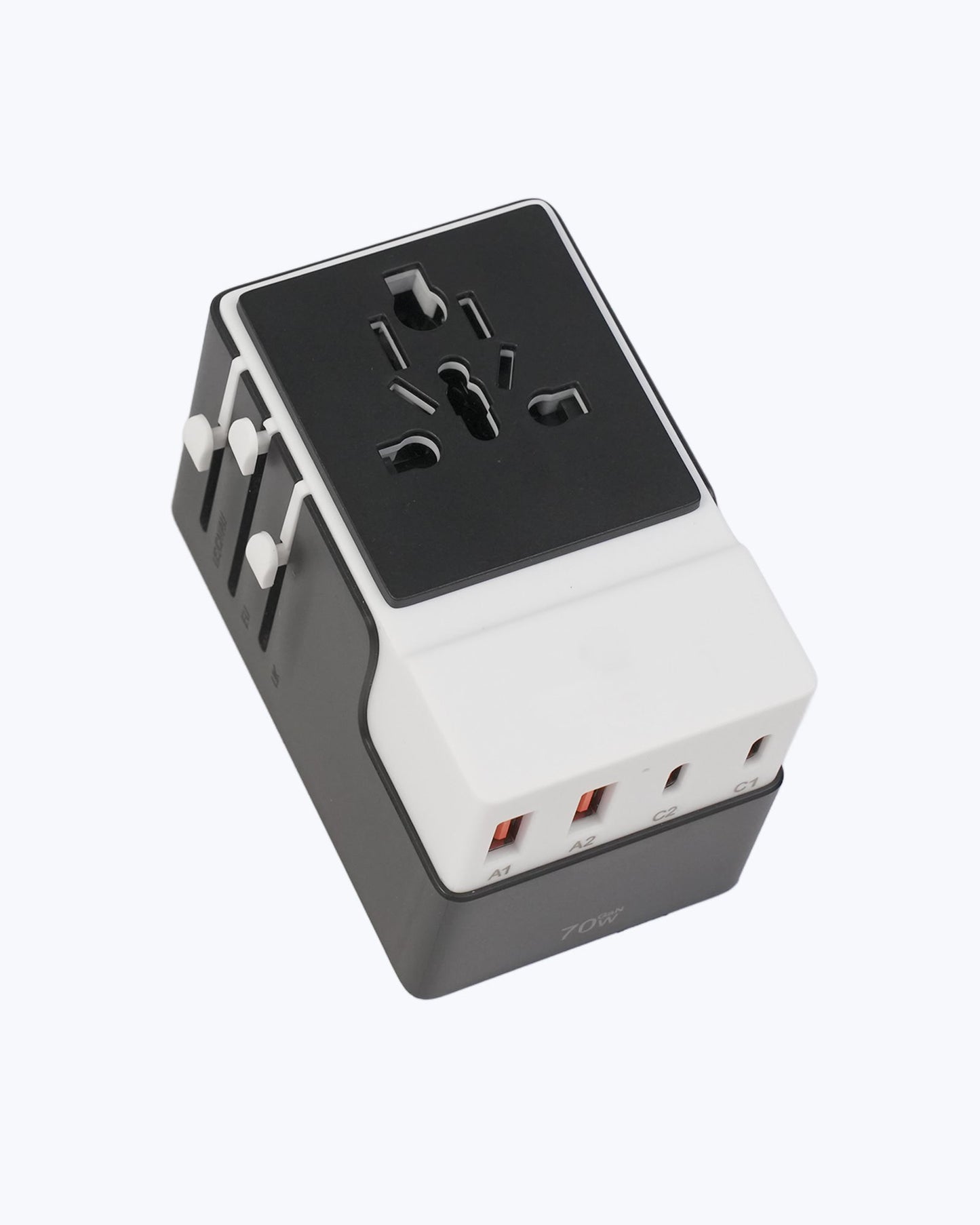 DOACE FC-T70 | 2USB-C+2USB-A 70W GaN PD | QC3.0 Travel Adapter
