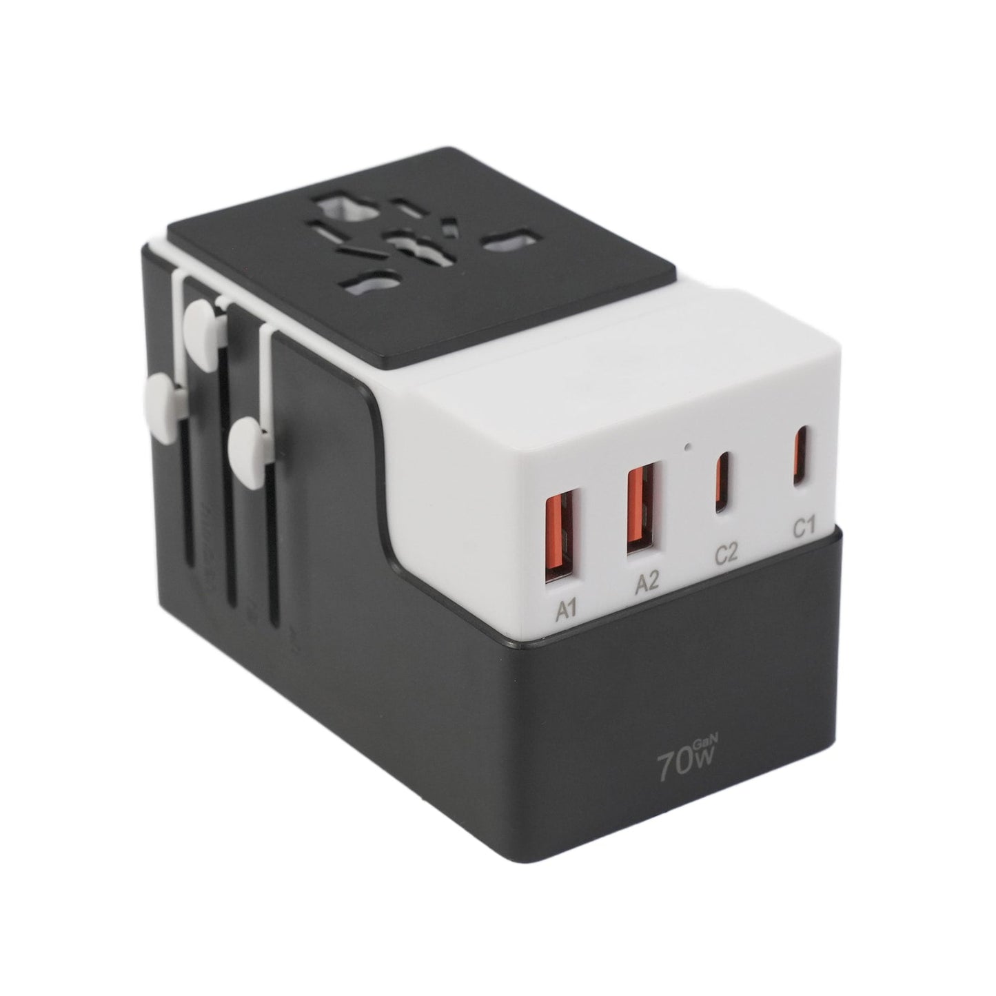 DOACE FC-T70 | 2USB-C+2USB-A 70W GaN PD | QC3.0 Travel Adapter