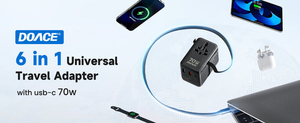 DOACE GaN travel adapter