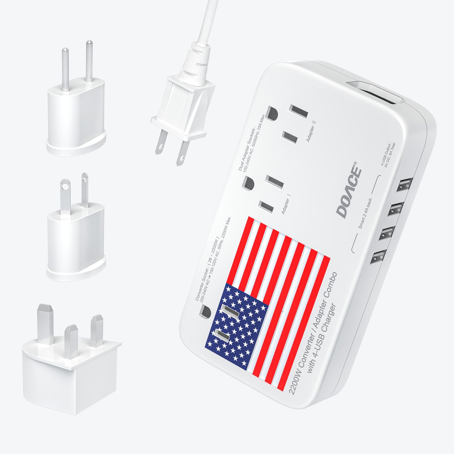 DOACE HC-X11 2200W Voltage Converter and Adapter