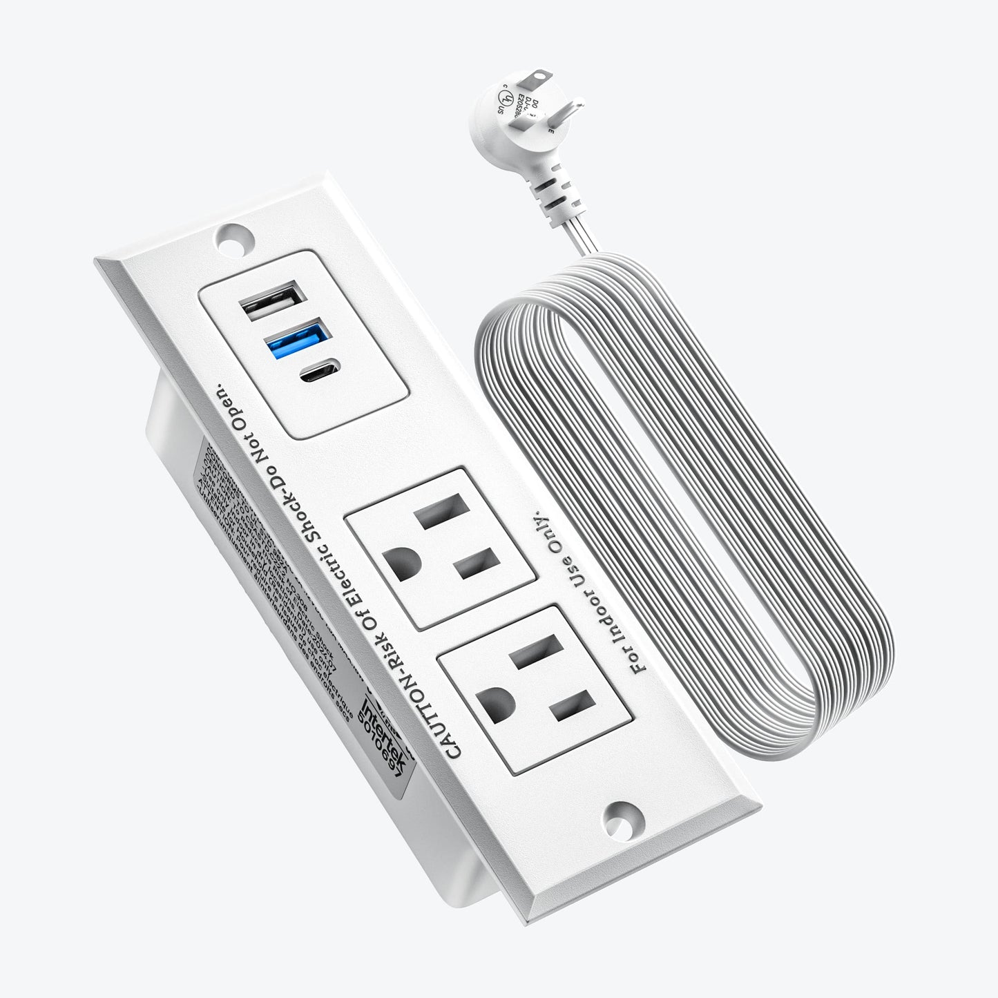 DOACE Power Strip - USB-C Recessed Charging | USB, AC Outlets