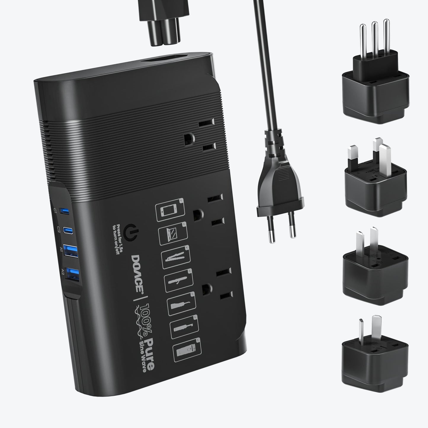 DOACE LC-X35 100% pure sine wave 500W traveling voltage converter