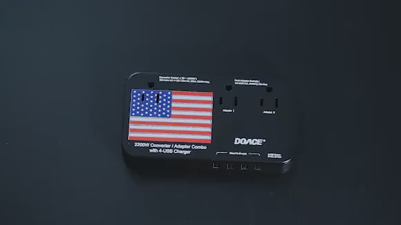 Load video: DOACE 2200W Voltage Converter and Adapter