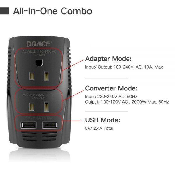 Wholesale DOACE C11 Travel Voltage Converter - DOACE Direct