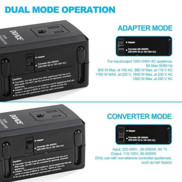 Wholesale DOACE C8 Travel Voltage Converter - DOACE Direct