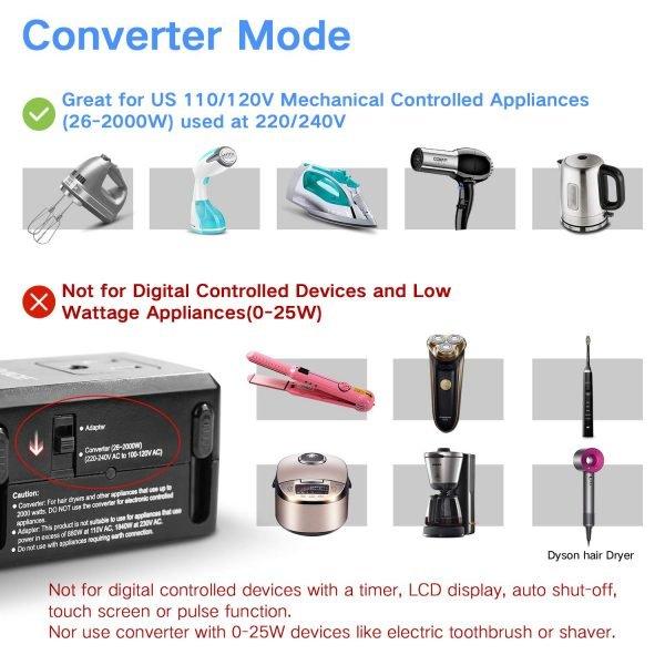 Wholesale DOACE C8 Travel Voltage Converter - DOACE Direct