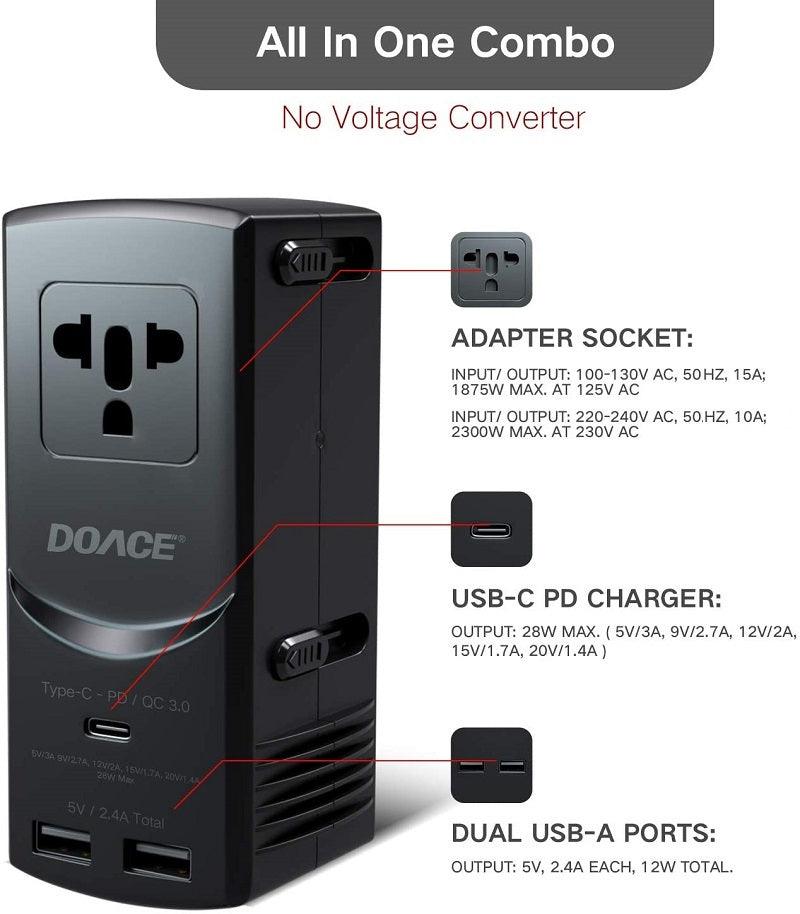 Wholesale DOACE PD-40 Travel Adapter - DOACE Direct